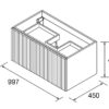 MUEBLE SUSPENDIDO BB100, CON LAVABO PORCELANA - Imagen 4