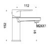 MONOMANDO LAVABO XL CROMADO COD.162060 - Imagen 2